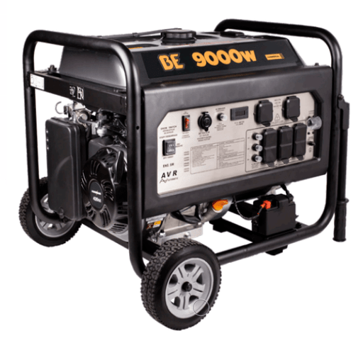 be power equipment electric start portable generator 9000 watt in white background