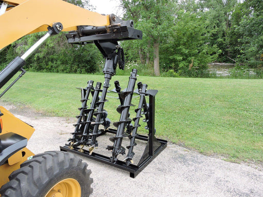 Berlon Industries Auger Rack - Skid Steer & Tractor in action