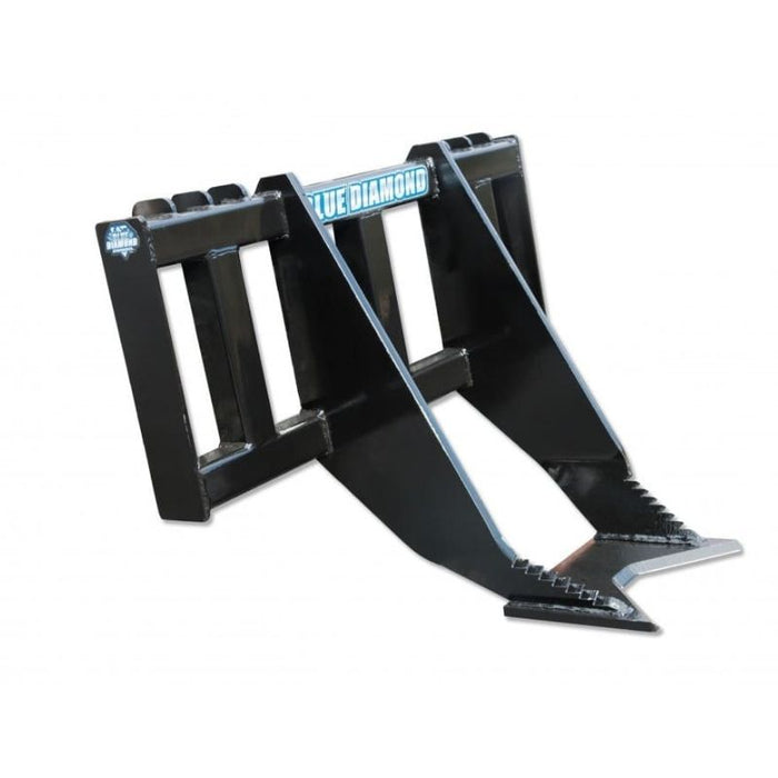 Blue Diamond Skid Steer Grubber Attachment in white background