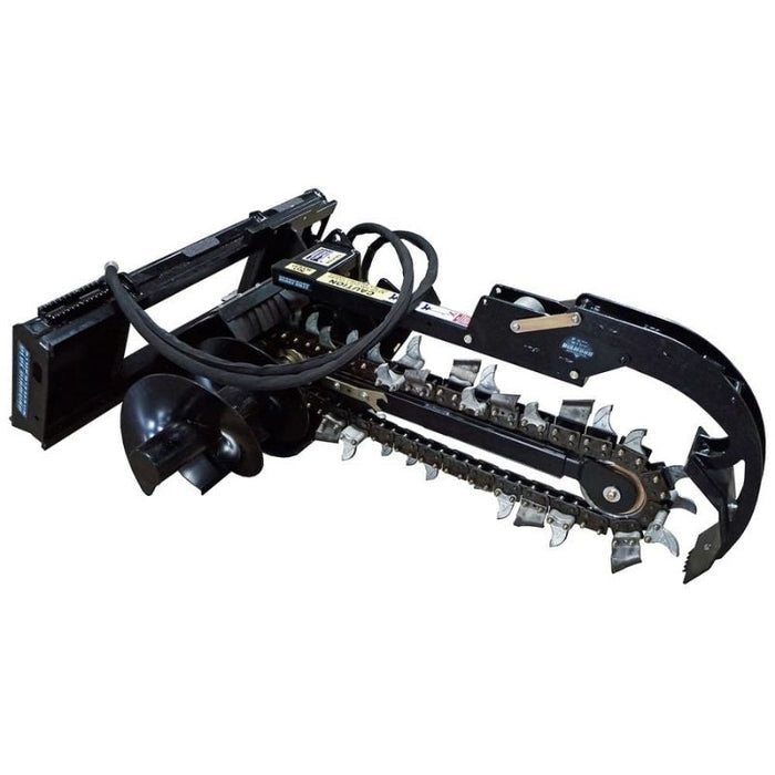 Blue Diamond Skid Steer Trencher Attachment in white background