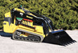 bucket attachment for skid steer side view zoom out