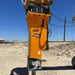 close up side view of montana excavator hydraulic breaker mb5000 ex