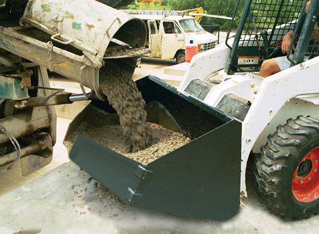 concrete bucket pouring concrete