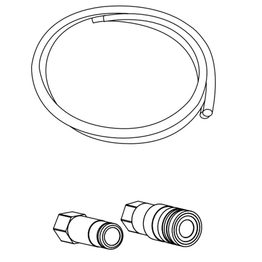 Digga 1/2" Auger Hydraulic Hoses Kit Preassembled in white background