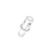 Digga Auger Adapter 2.5" Hex Female to 2" Hex Male in white background