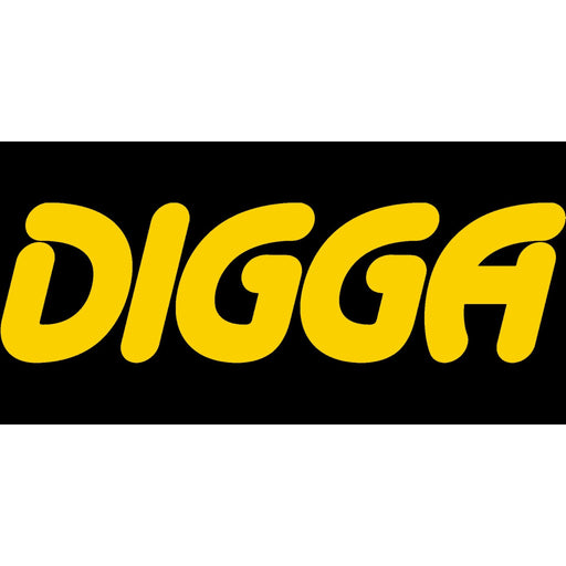 digga auger logo in yellow text 