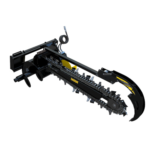 Digga Bigfoot XD High Flow Trencher For Skid Steer in white background