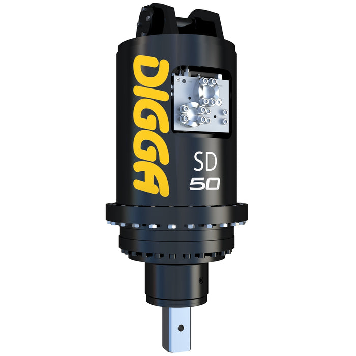 excavator auger attachment vertical placement illustration