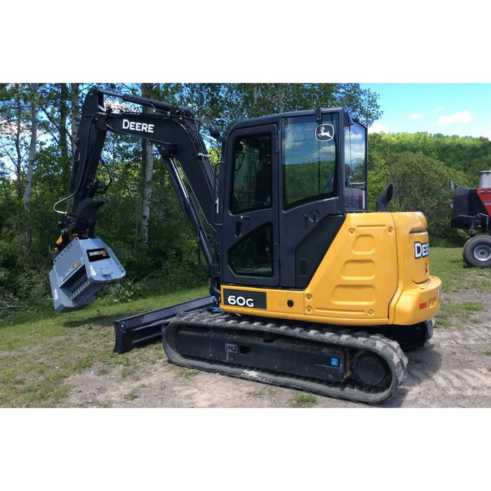 excavator brush mulcher side view zoom out