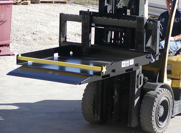 forklift platform front view attached