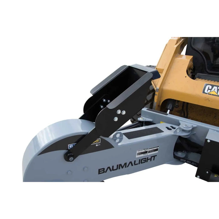 grinder attachment for skid steer floating deflector