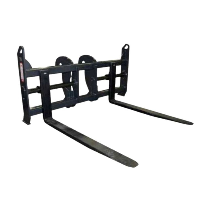 haugen attachments skid steer pallet forks cat fusion mount in white background