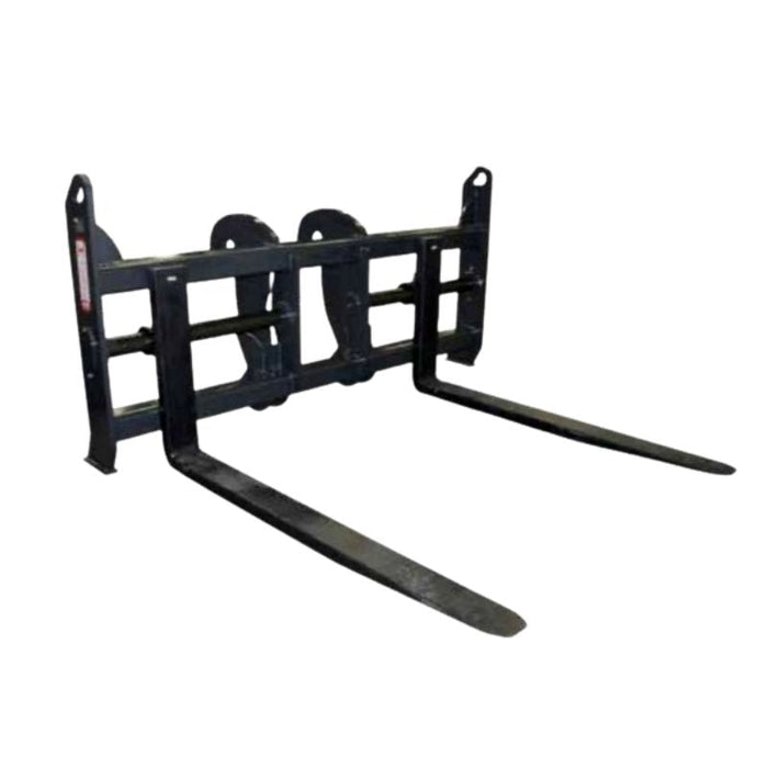 haugen attachments skid steer pallet forks jrb 418 quick coupler in white background