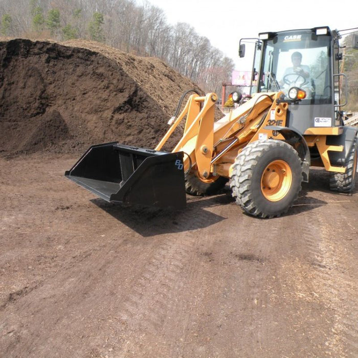 heavy duty skid steer bucket right side view