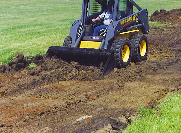 heavy duty skid steer bucket zoom out front side