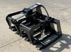 root grapple bucket for skid steer front view