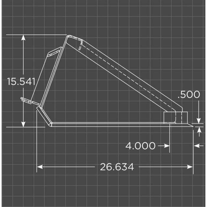 Loflin Fabrication Mini Skid Steer Low Profile Bucket measurements