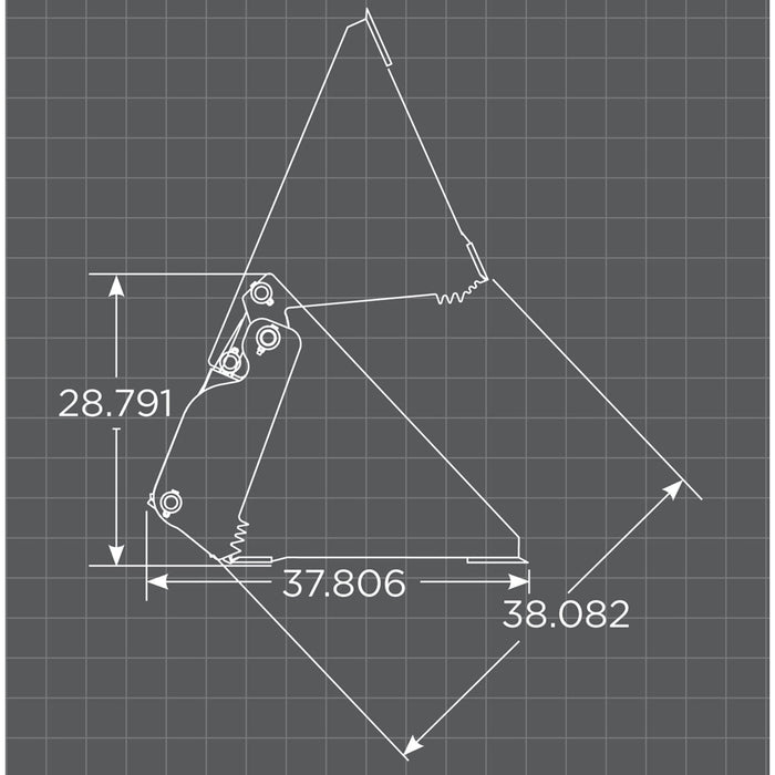 Loflin Fabrication Skid Steer 4-In-1 Combo Bucket measurements