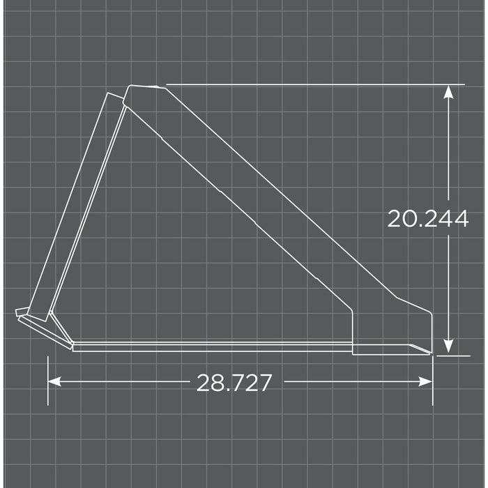 Loflin Fabrication Skid Steer Low Profile Bucket measurement