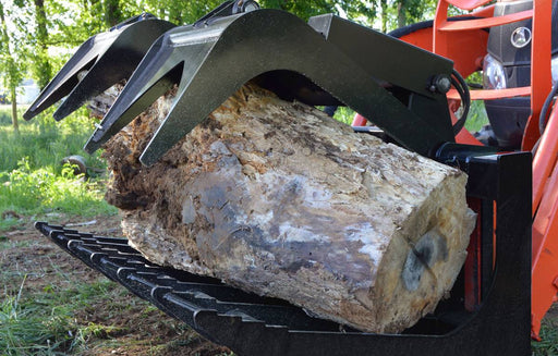 Loflin Fabrication Skid Steer Medium Duty Root Grapple in action