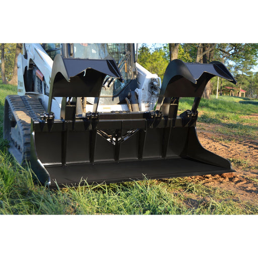 Loflin Fabrication Skid Steer Standard Duty Grapple Bucket in field