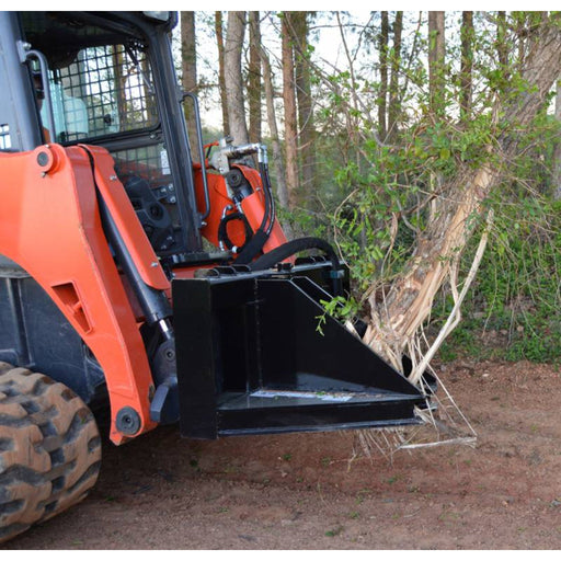 loflin fabrication skid steer tree puller in action