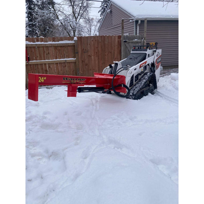 log splitter skid steer attachment front right view on skid steer