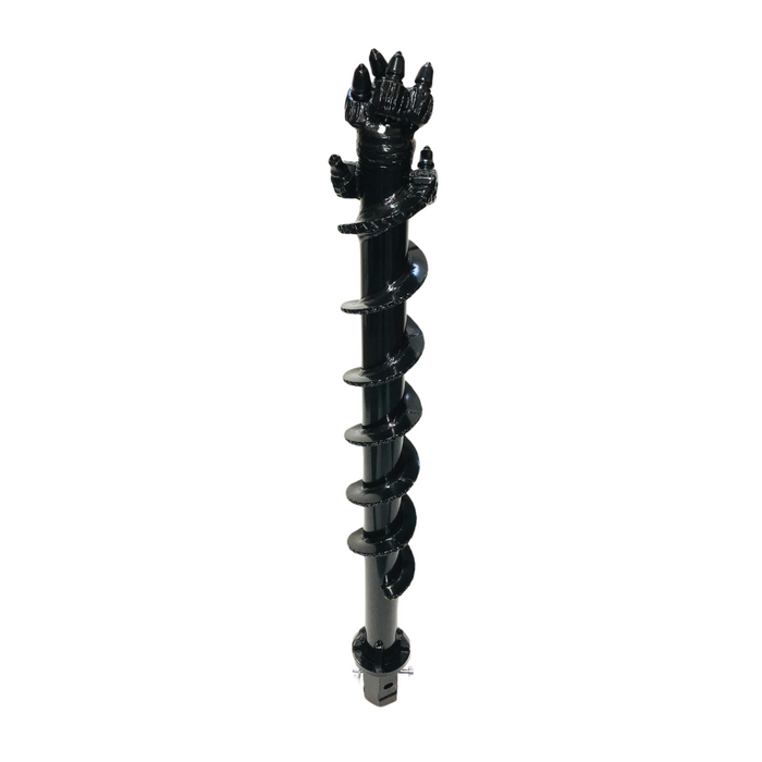 mini excavator auger attachment screw like in white background