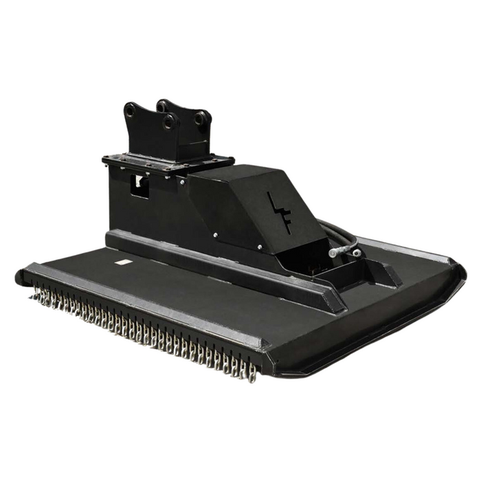 mini excavator brush cutter in white background