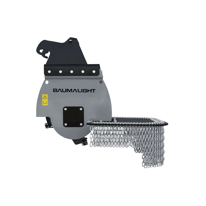 mini excavator stump grinder side view