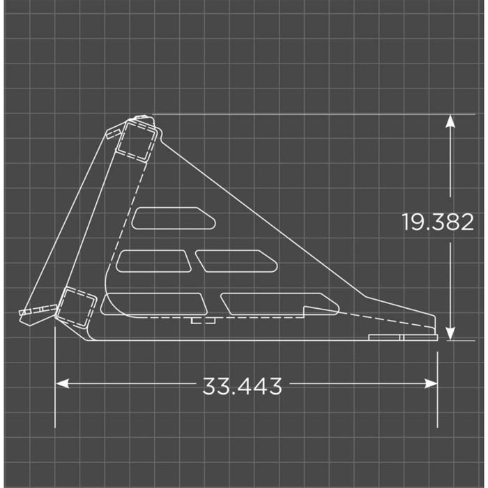 mini skid steer bucket dimensions