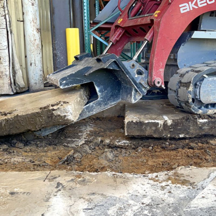 mini skid steer bucket for sale zoom in action