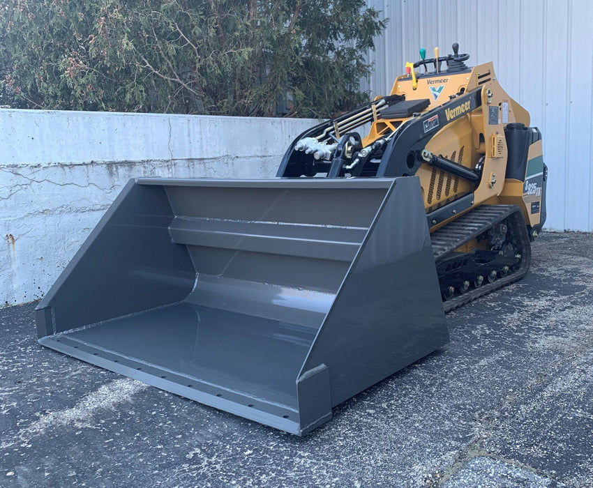 mini skid steer bucket left view