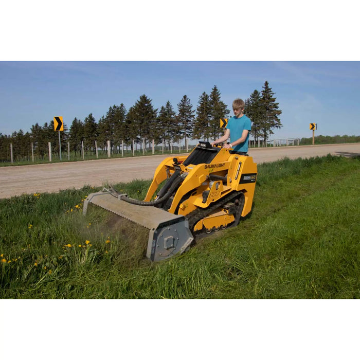 mini skid steer flail mower right view