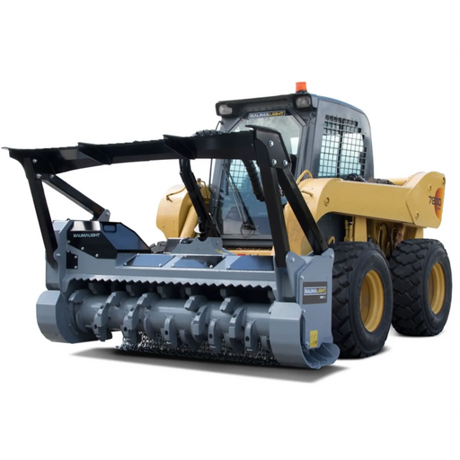 mulcher skid steer in white background