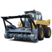 mulcher skid steer in white background