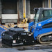 pickup broom for skid steer in action