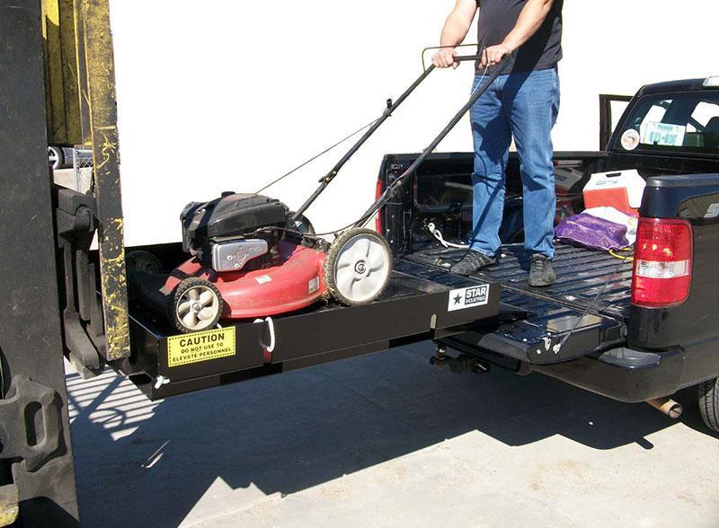 platform forklift in action