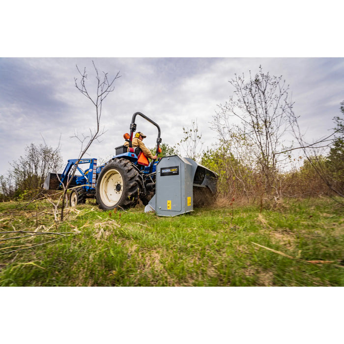 pto brush mulcher side view