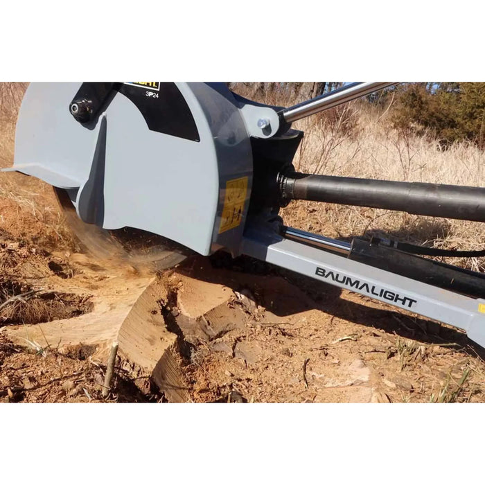 pto powered stump grinder	 right side