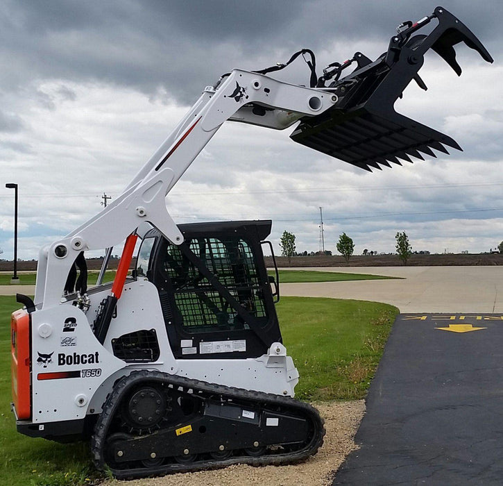 root grapple for skid steer left side view