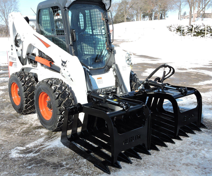 root grapple for skid steer right side view