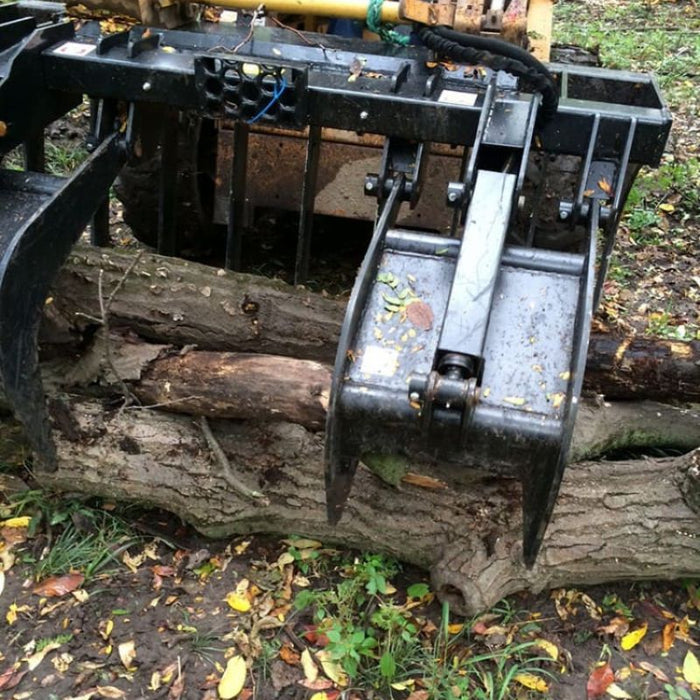 root grapple for skid steer side view