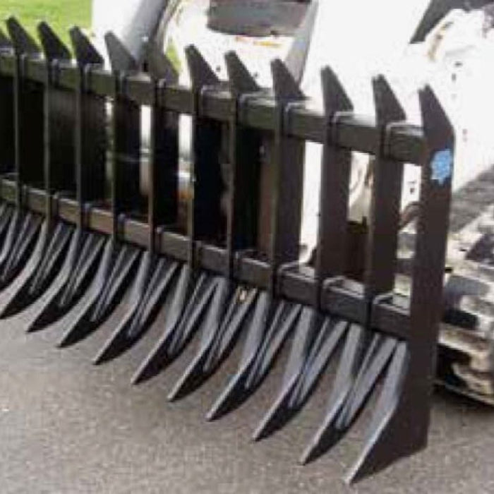 root rake skid steer right side view