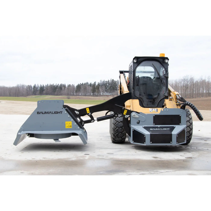 side boom mower for skid steer with protective powered coat finish