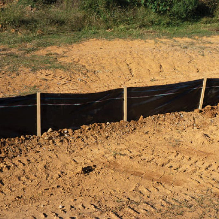 silt fence attachment for skid steer job done