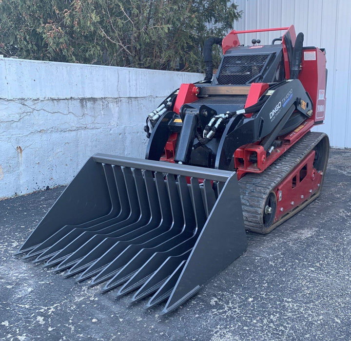 skeleton bucket skid steer attached