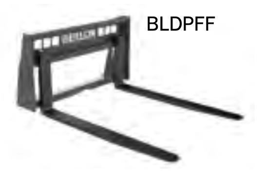 skid loader pallet forks	left side view