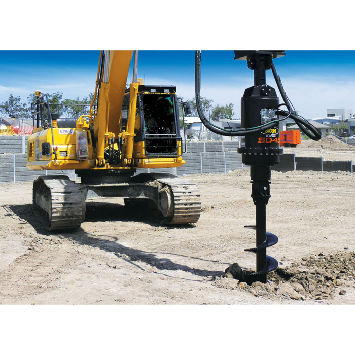 skid steer attachment for excavator on ground