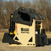 skid steer attachment storage side view in use